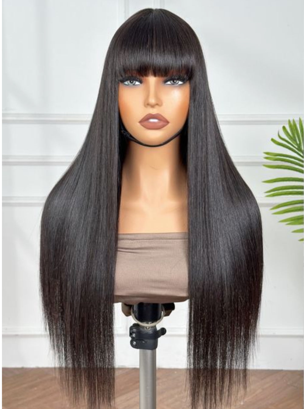 LISA | 20" | HUMAN HAIR | WIG WITH BANG | NO LACE | READY TO WEAR