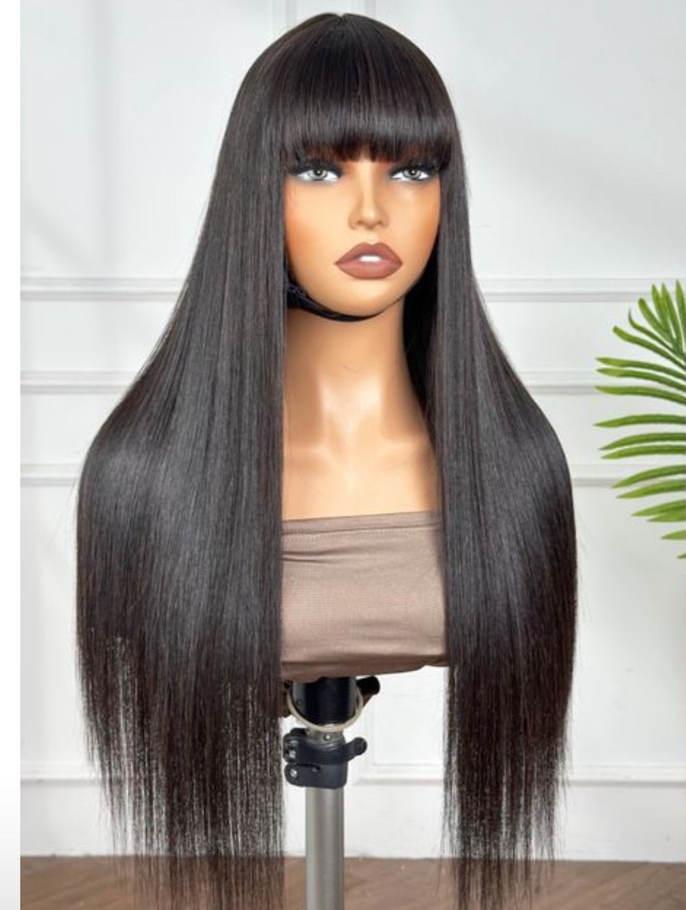 LISA | 20" | HUMAN HAIR | WIG WITH BANG | NO LACE | READY TO WEAR
