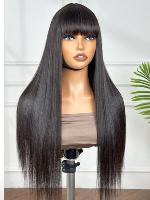 LISA | 20" | HUMAN HAIR | WIG WITH BANG | NO LACE | READY TO WEAR