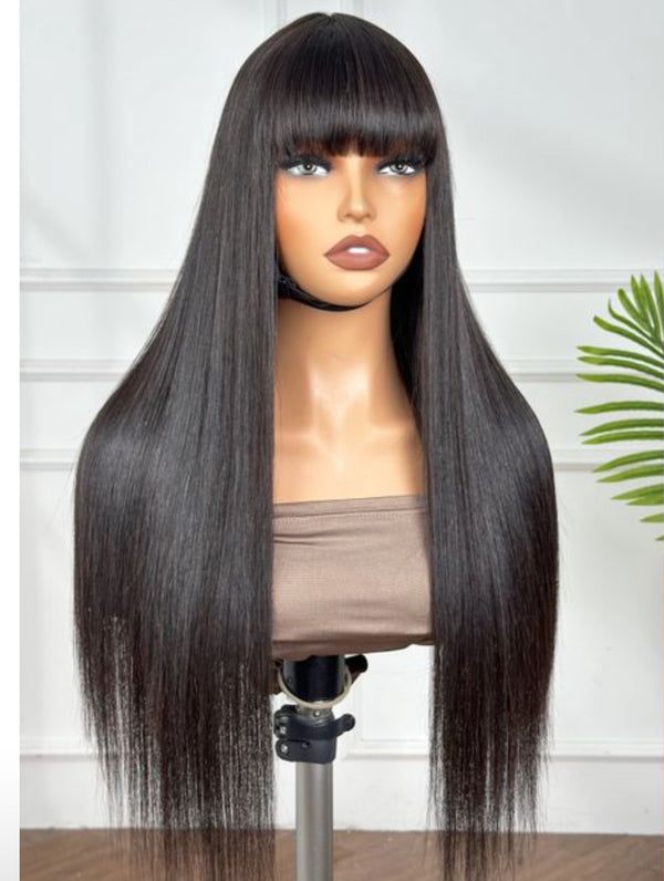 LISA | 20" | HUMAN HAIR | WIG WITH BANG | NO LACE | READY TO WEAR