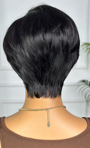 MISA | 6" PIXIE CUT | GLUELESS | READY TO WEAR | CURVED HD LACE PART | HUMAN HAIR WIG