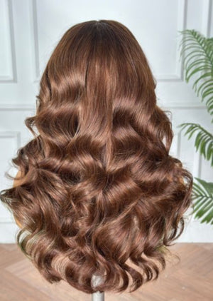 MONICA | 18" | 4X4 HD LACE CLOSURE | GLUELESS | READY TO WEAR | HUMAN HAIR WIG