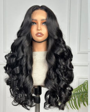MILAN | 24" | 5X5 HD LACE CLOSURE | GLUELESS | READY TO WEAR | HUMAN HAIR WIG