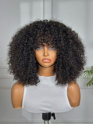 MEGAN | 12" | CURLY HAIR | GLUELESS | READY TO WEAR | HUMAN HAIR WIG