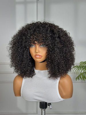 MEGAN | 12" | CURLY HAIR | GLUELESS | READY TO WEAR | HUMAN HAIR WIG