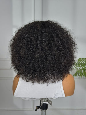 MEGAN | 12" | CURLY HAIR | GLUELESS | READY TO WEAR | HUMAN HAIR WIG