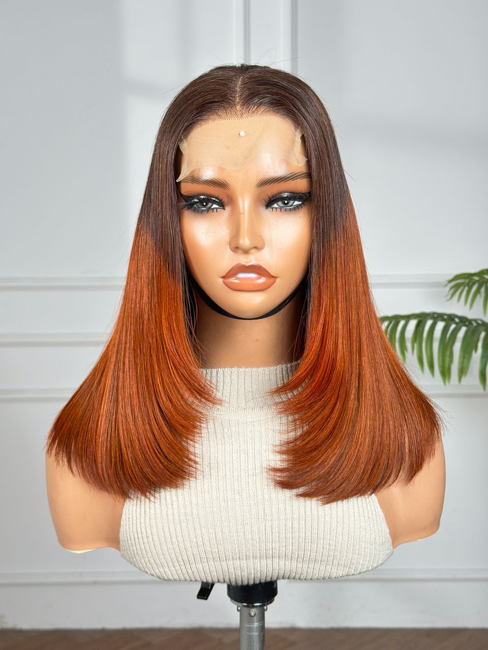 RAVEN | 14" | 4X4 | HD CLOSURE | OMBRE | GLUELESS | READY TO WEAR | HUMAN HAIR WIG