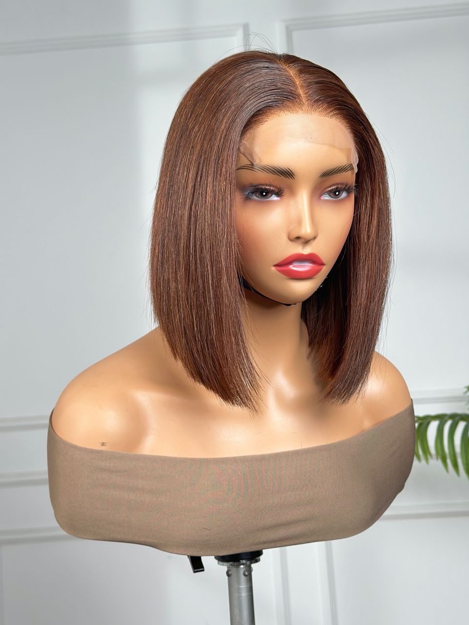 MEME | HD 4X4 CLOSURE | REDDISH AUBURN BOB | MED CAP| GLUELESS| READY TO WEAR