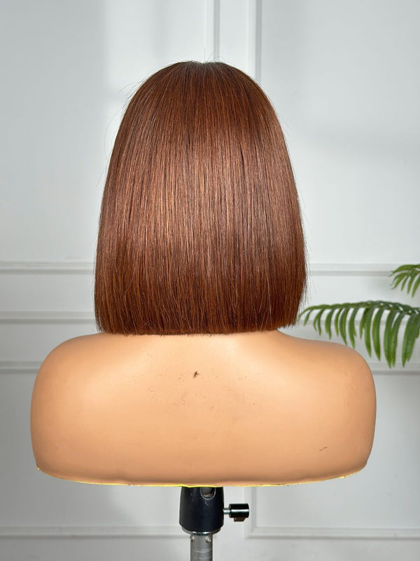 MEME | HD 4X4 CLOSURE | REDDISH AUBURN BOB | MED CAP| GLUELESS| READY TO WEAR