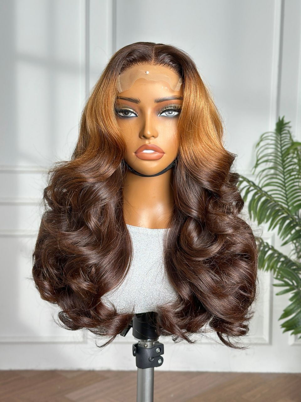 IRIS | 18" | 4X4 | HD LACE CLOSURE | OMBRE | GLUELESS | READY TO WEAR | HUMAN HAIR WIG