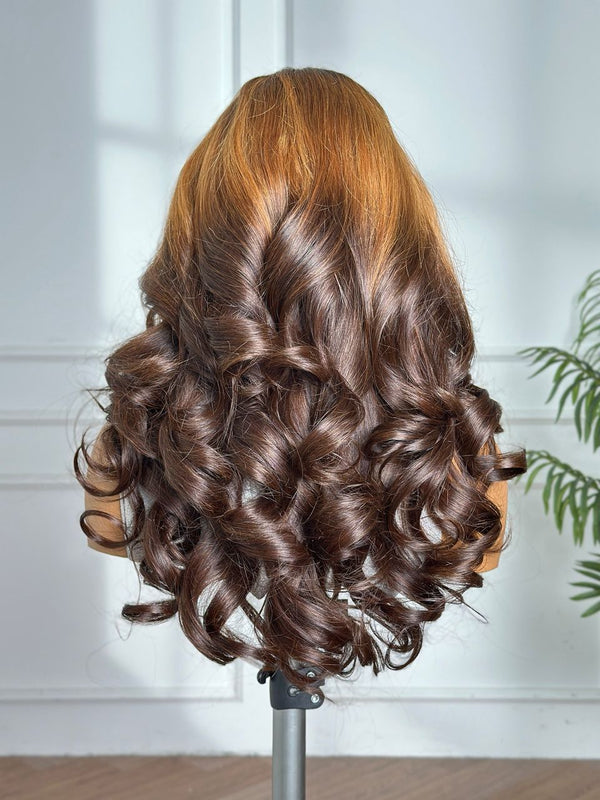 IRIS | 18" | 4X4 | HD LACE CLOSURE | OMBRE | GLUELESS | READY TO WEAR | HUMAN HAIR WIG