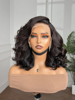 NADEEN |12 " | 13X4 | HD FRONTAL | READY TO WEAR | HUMAN HAIR WIG