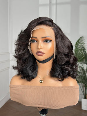 NADEEN |12 " | 13X4 | HD FRONTAL | READY TO WEAR | HUMAN HAIR WIG