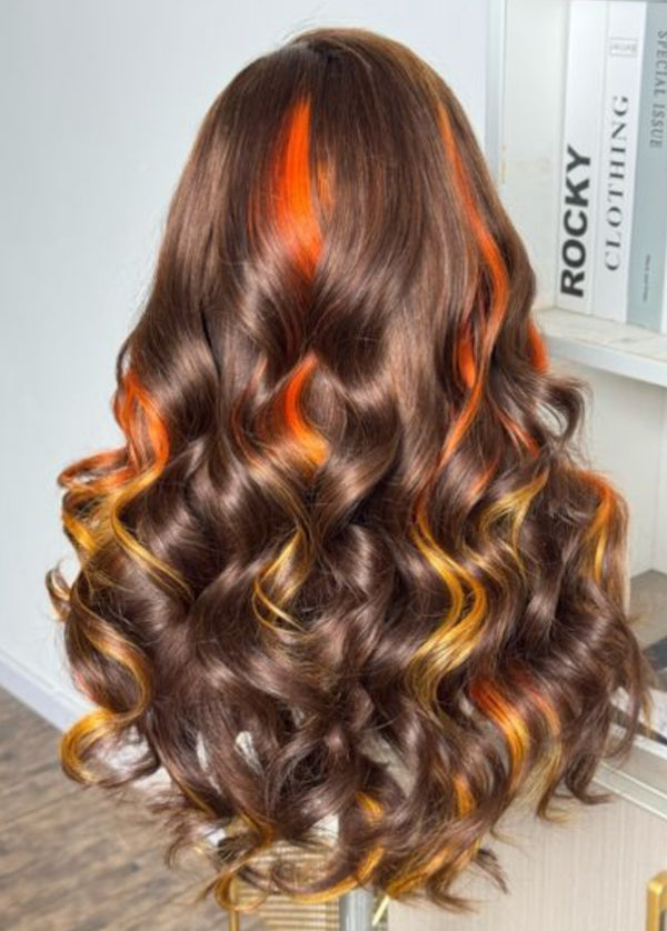 PHOENIX | 18" | 4X4 | HD LACE CLOSURE | COLORED | GLUELESS | READY TO WEAR | HUMAN HAIR WIG