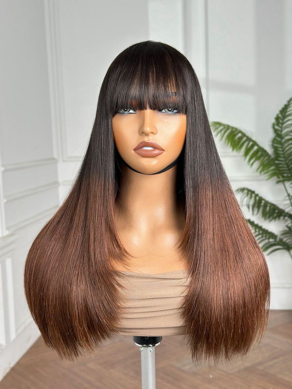 JAZMIN | 20" | OMBRE | GLUELESS | READY TO WEAR | HUMAN HAIR WIG