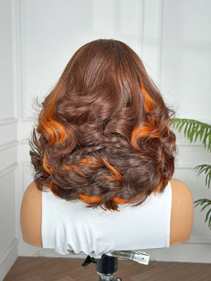 AUTUMN | 12" | 5x5 HD LACE | COLORED | GLUELESS | READY TO WEAR | HUMAN HAIR WIG