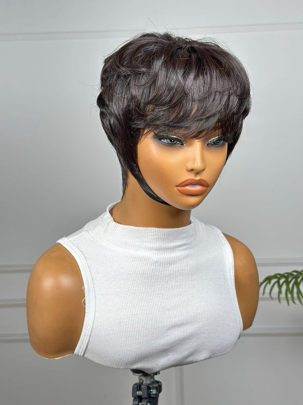 CHANEL | SHORT PIXIE | GLUELESS | READY TO WEAR | HUMAN HAIR WIG
