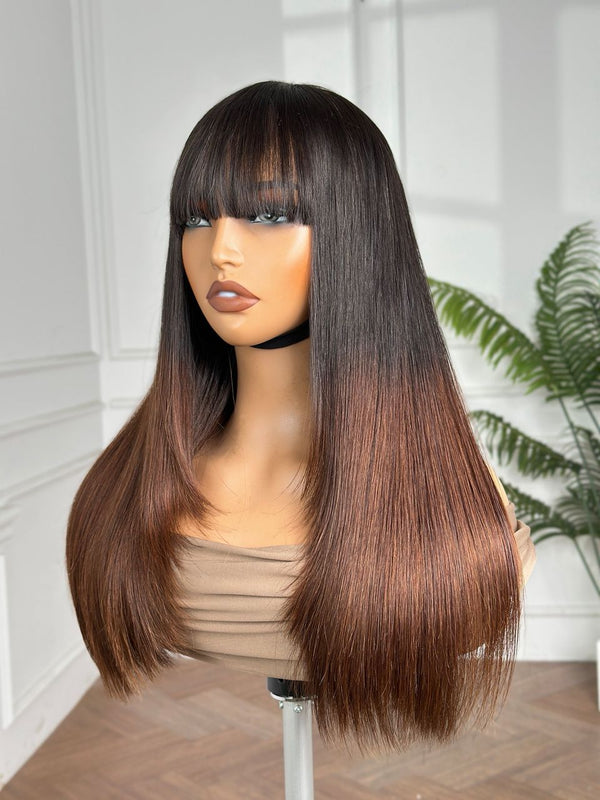 JAZMIN | 20" | OMBRE | GLUELESS | READY TO WEAR | HUMAN HAIR WIG