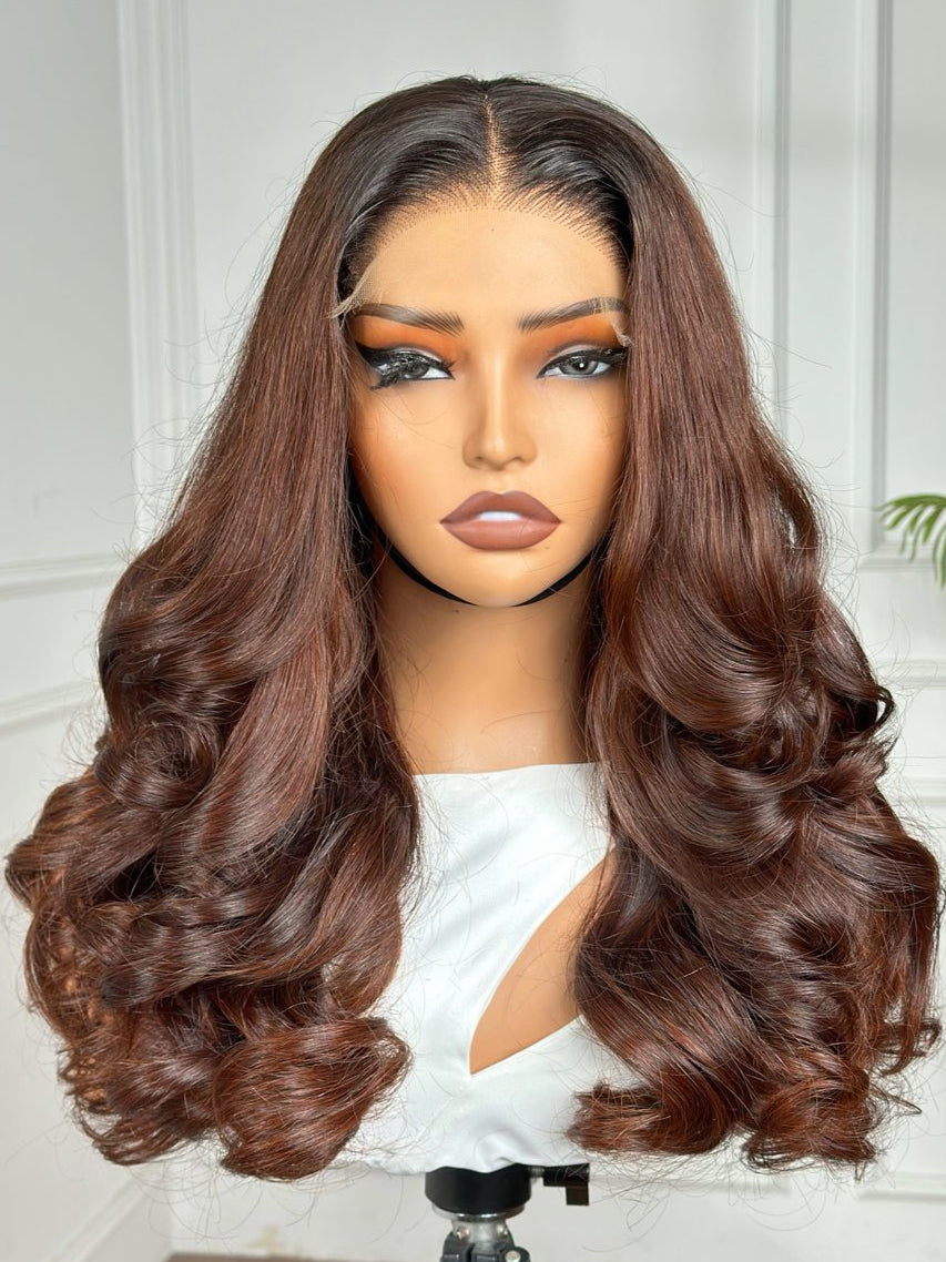 HAYLEY | 18" | 5X5 | HD  LACE CLOSURE |GLUELESS| READY TO WEAR | HUMAN HAIR WIG