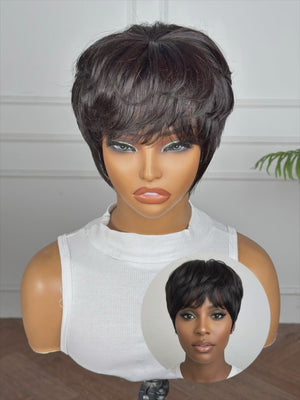 CHANEL | SHORT PIXIE | GLUELESS | READY TO WEAR | HUMAN HAIR WIG