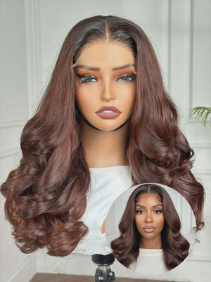 HAYLEY | 18" | 5X5 | HD  LACE CLOSURE |GLUELESS| READY TO WEAR | HUMAN HAIR WIG