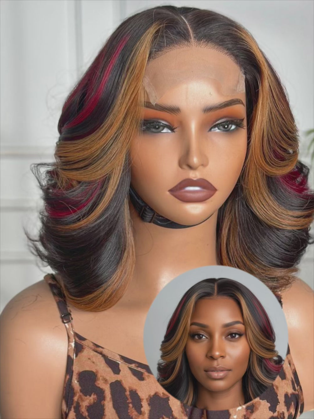 NYLA | 12" | 4x4 | HD LACE CLOSURE | TRI COLORED | GLUELESS | READY TO WEAR | HUMAN HAIR WIG