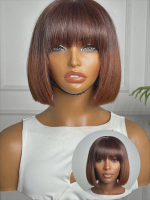 ALEXUS | 8" | LACE TOP | GLUELESS | OMBRE | READY TO WEAR | HUMAN HAIR WIG
