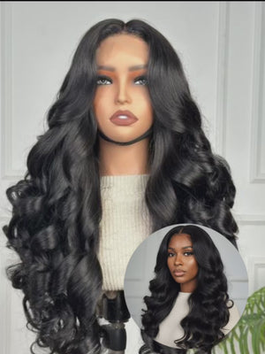 MILAN | 24" | 5X5 HD LACE CLOSURE | GLUELESS | READY TO WEAR | HUMAN HAIR WIG