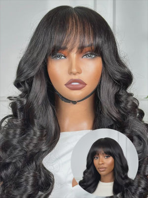 MILA | 18" | 4X4 | HD LACE CLOSURE | GLUELESS | READY TO WEAR | HUMAN HAIR WIG