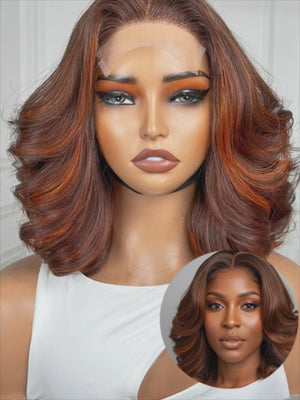 AUTUMN | 12" | 5x5 HD LACE | COLORED | GLUELESS | READY TO WEAR | HUMAN HAIR WIG