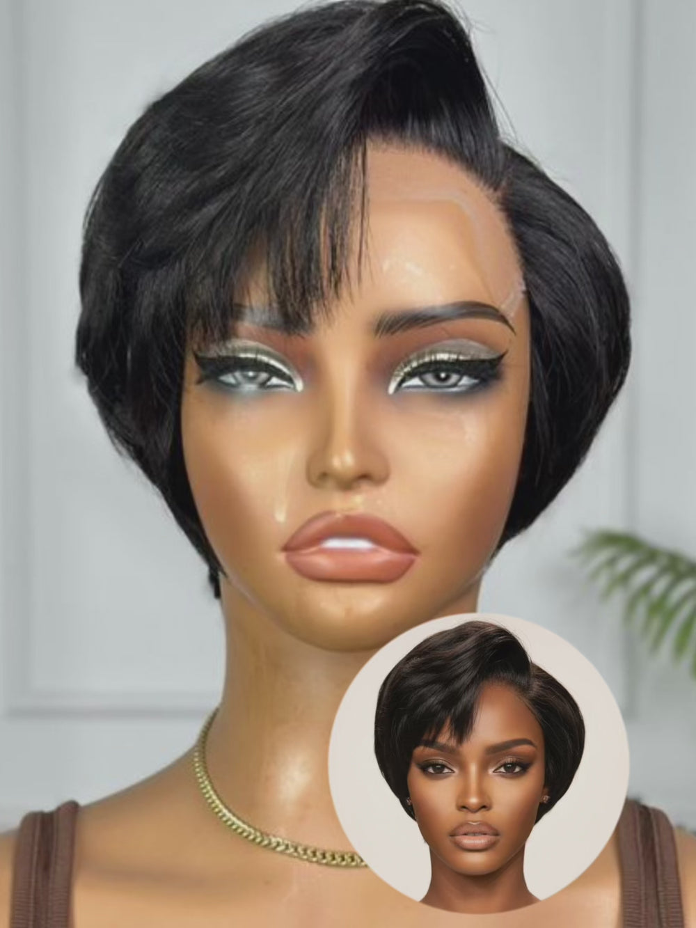 MISA | 6" PIXIE CUT | GLUELESS | READY TO WEAR | CURVED HD LACE PART | HUMAN HAIR WIG