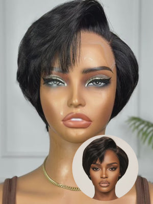 MISA | 6" PIXIE CUT | GLUELESS | READY TO WEAR | CURVED HD LACE PART | HUMAN HAIR WIG